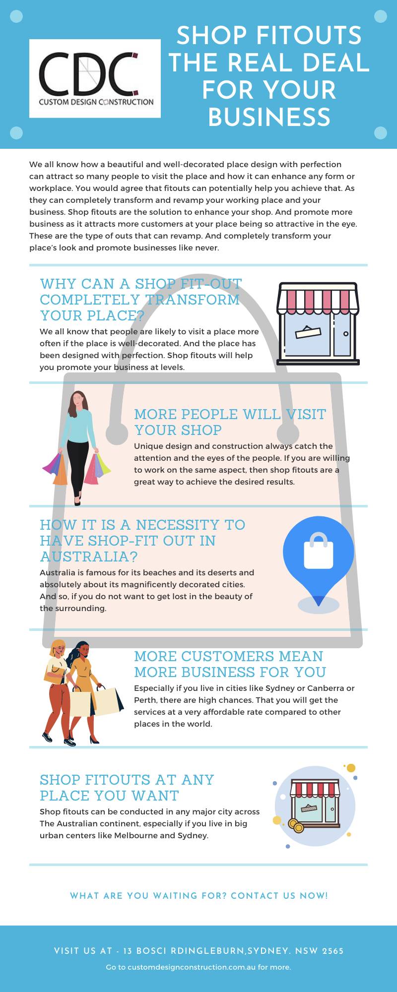 Infographics: Tips On Designing A New Shop Fitout by Custom Design Construction